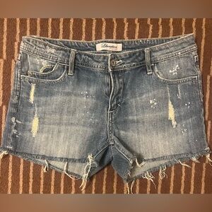 Women's Distressed Blue Denim Shorts by Liberation Free Yourself Womens Size 28